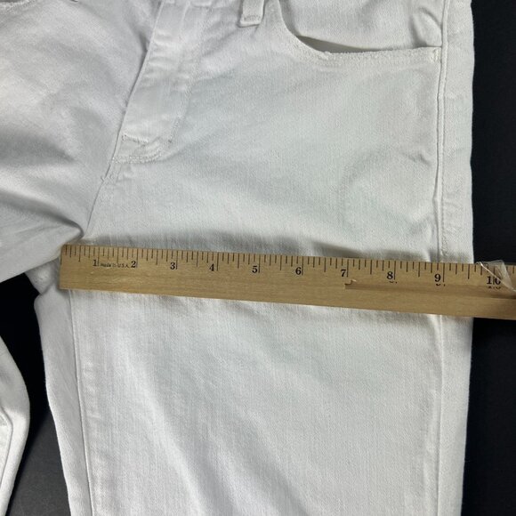 Hudson Jeans Women's 28x26* Natalie Mid Rise Slim Boyfriend White Denim Tag 25 - Picture 14 of 16
